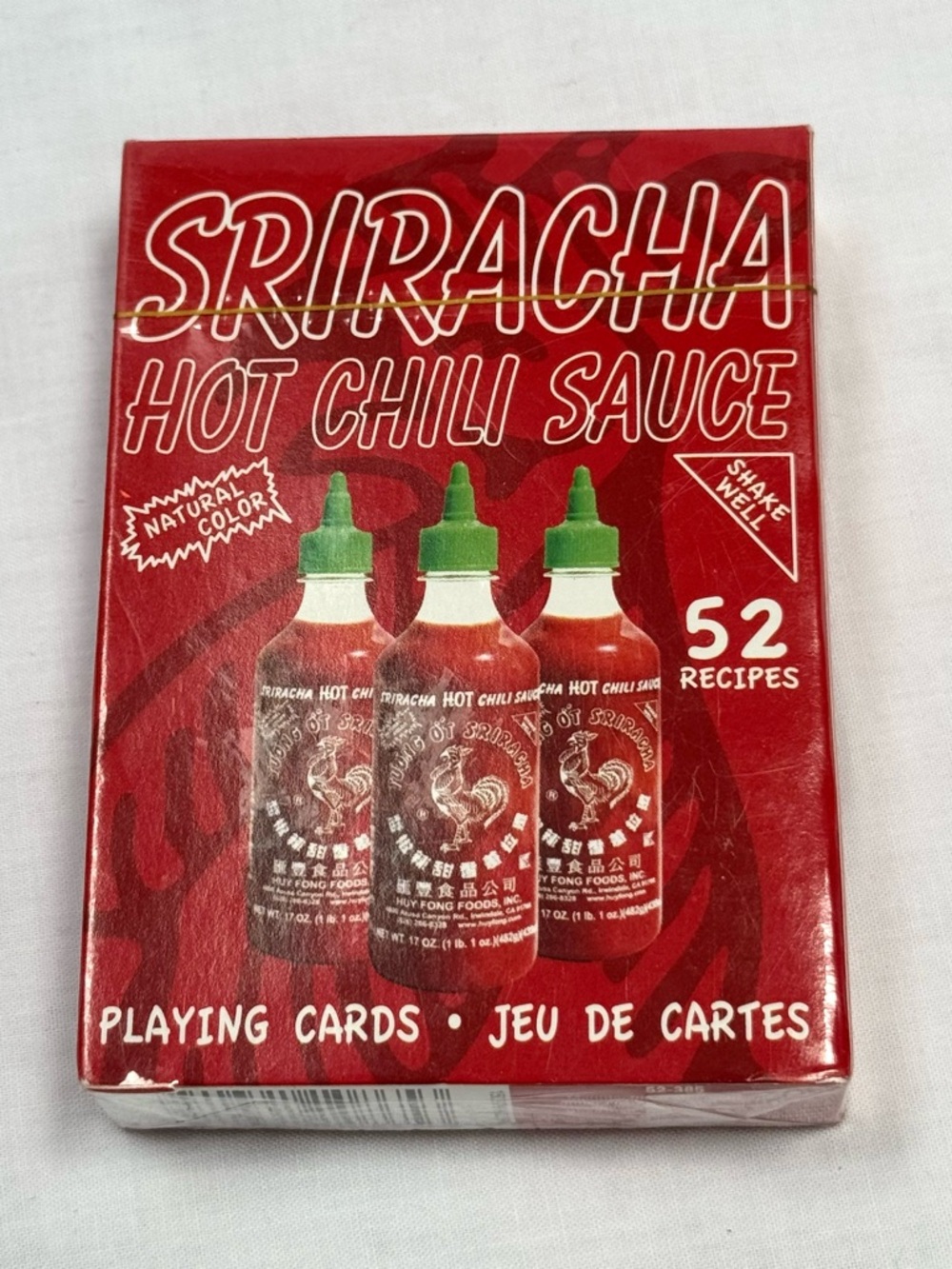 🌶️New Sriracha Hot Chili Sauce Playing Cards with Recipes Sealed Fun Great Gift